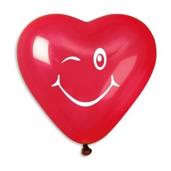 Балони сърца намигване