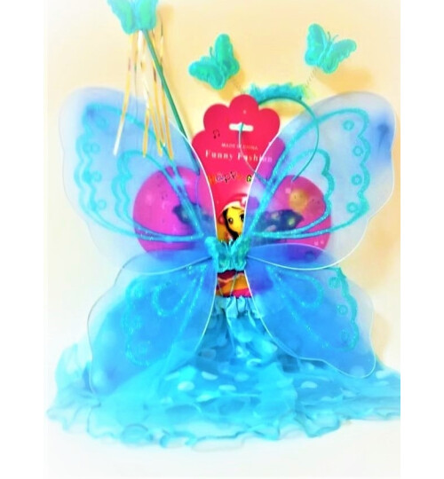 Карнавален комплект синя пеперуда
