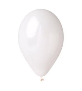 Балони металик бели - 28см.