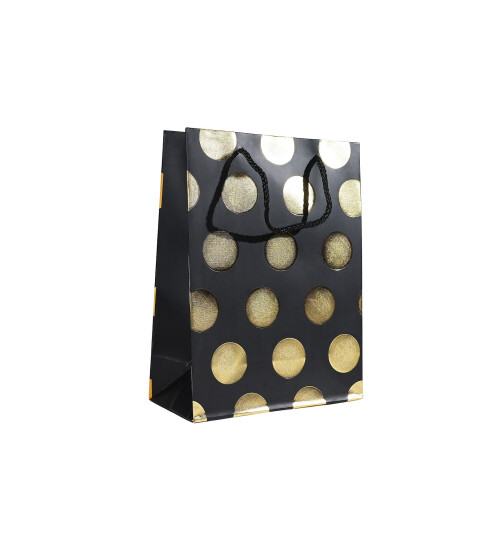 Подаръчна торбичка - златни точки