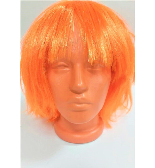 Къса оранжева перука
