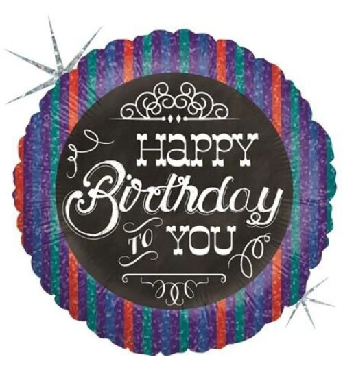 Балон Happy Birthday-черна дъска