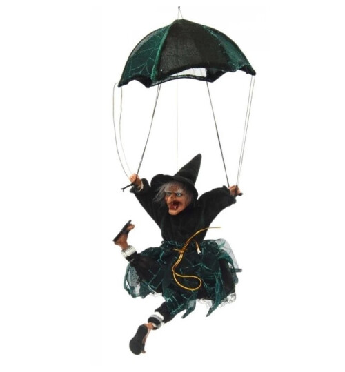 Сувенирна кукла - Баба Яга с парашут издава звуци