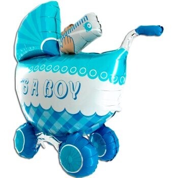 Балон Бебешка количка за момче