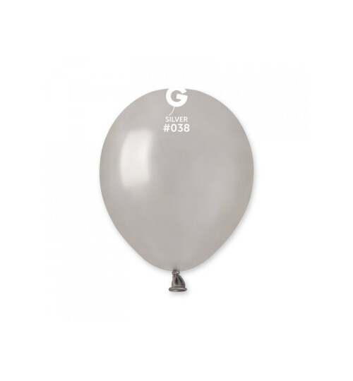 Балони металик сребърни - 13 см. 