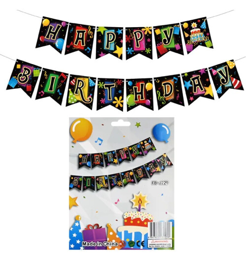 Парти украса Happy Birthday