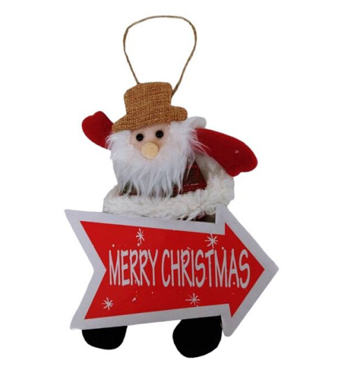 Коледна фигура с табела Merry Christmas