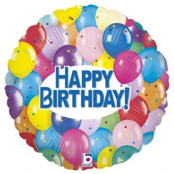 Балон Happy Birthday с балони 