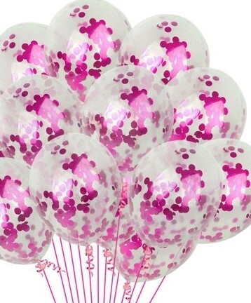 Балони с конфети цикламени