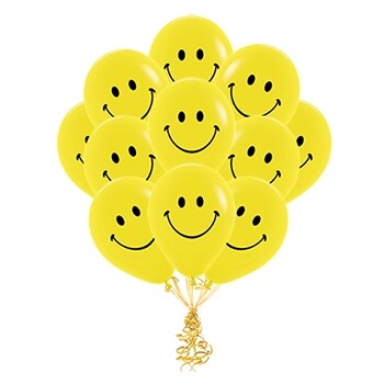 Парти балони усмивка  жълти
