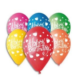Балони - Happy Birthday  на сърца