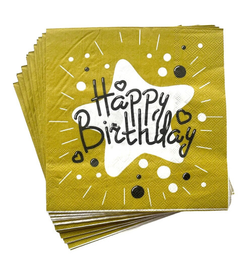 Празнични салфетки Happy Birthday 