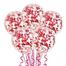 Балони с конфети червени