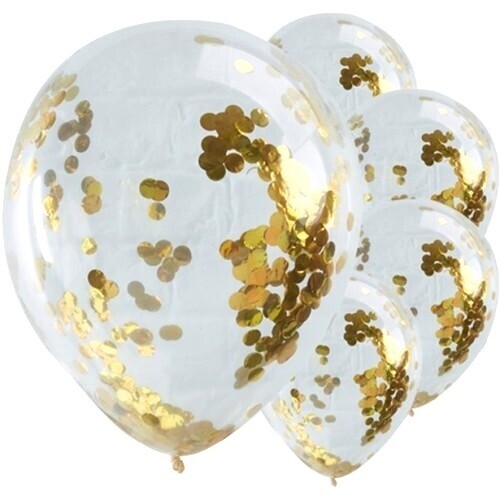 Балони с конфети златни