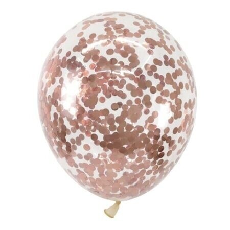 Балони с конфети розово злато