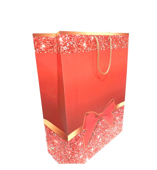Подаръчна торбичка червена панделка