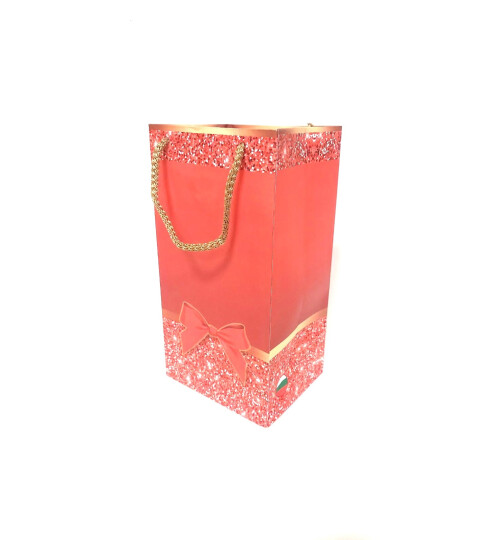 Подаръчна торбичка червена панделка 