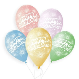 Балон Happy Birthday със заря