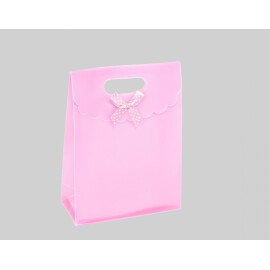 Торбички с панделка розова