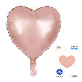 Балон сърце - матиран металик фолио