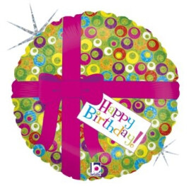 Фолиев балон Happy Birthday панделка