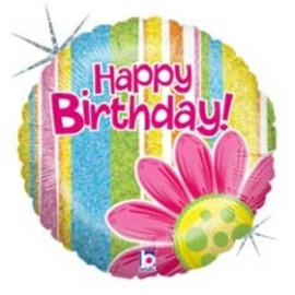 Балон цветен Happy Birthday