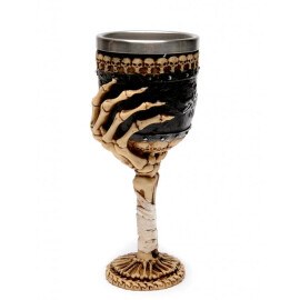 Чаша за вино  с ръка скелет