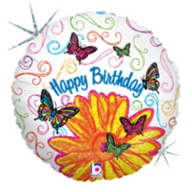 Балон с пеперуди Happy Birthday