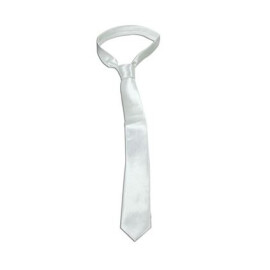 Сатенена вратовръзка - бяла