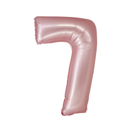 Фолиев балон номер 7 светло розов мат Smart 76 см