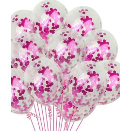 Балони с конфети цикламени