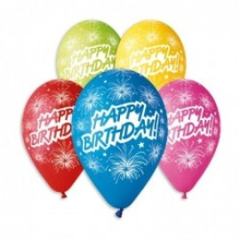 Балон Happy Birthday със заря