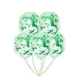 Балони с конфети зелени