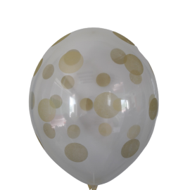 Прозрачни балони със златни точки