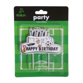 Свещ за рожден ден Happy Birthday футбол
